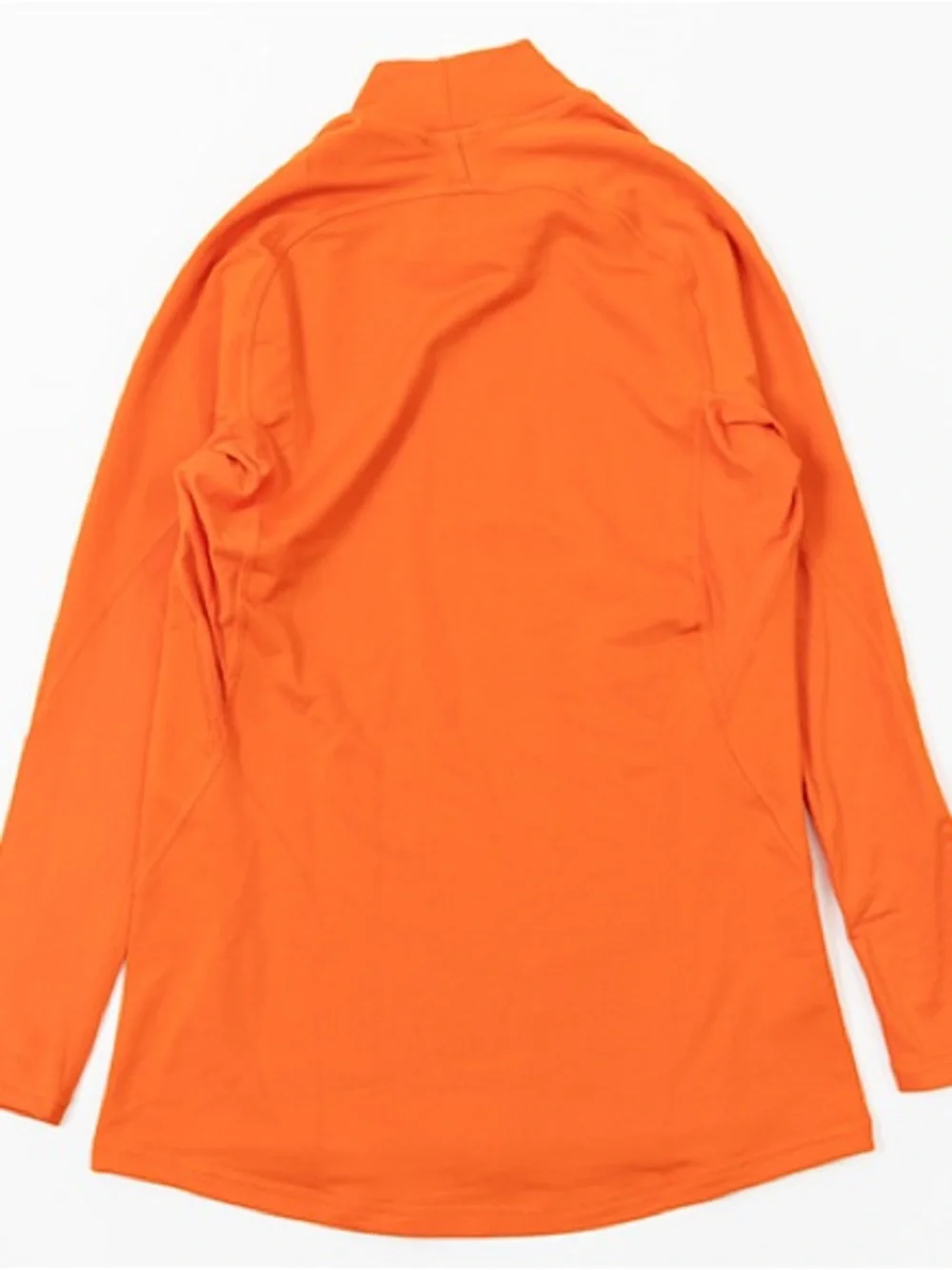 Brand New-adidas TechFit Base Layer Bright Orange Mock Neck Long Sleeve Top